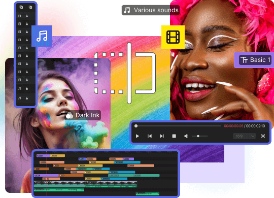 Videobearbeitung mit mehreren Spuren