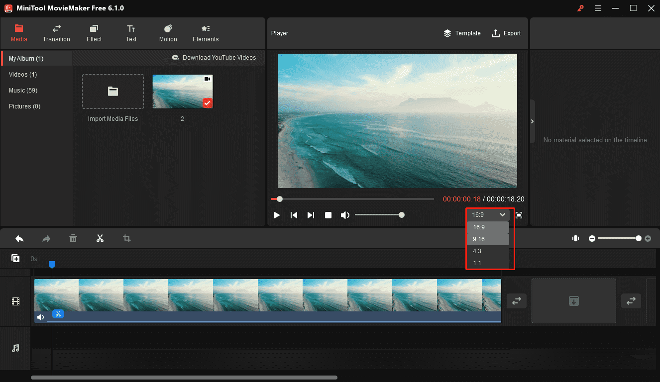 Change video aspect ratio