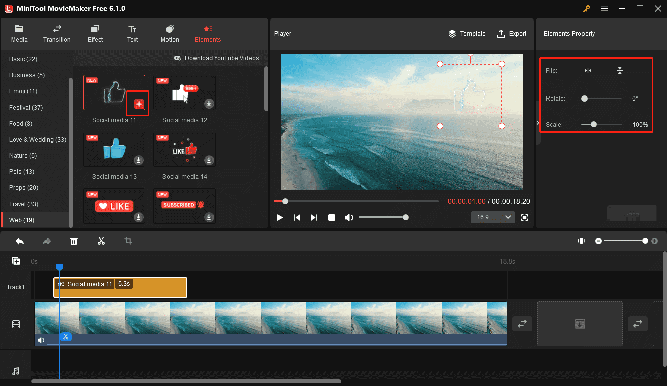 Add an element to video