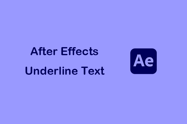 after effects how to underline text