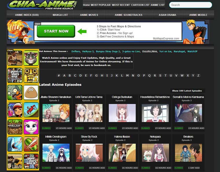 anime websites without ads