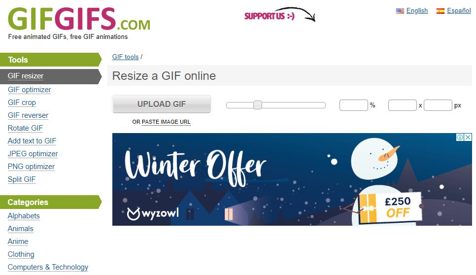 Resize a GIF Animation – Online GIF Tools