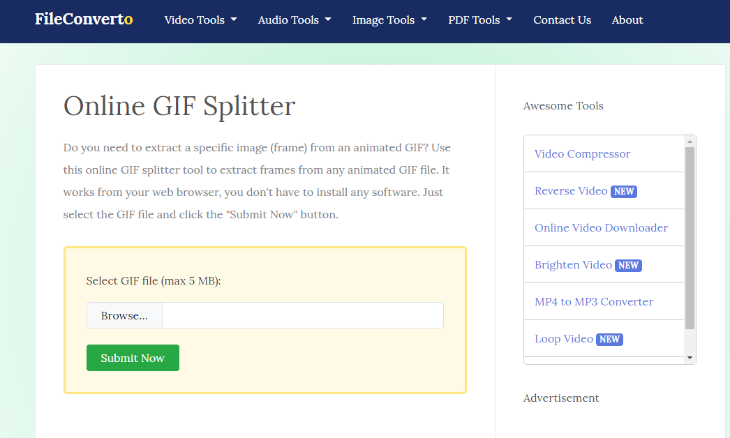 GIF Splitter, Split Animated GIFs online