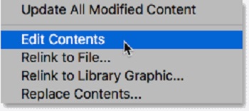 select Edit Contents