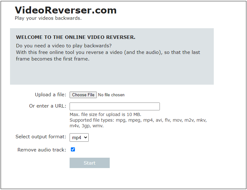 video reverser