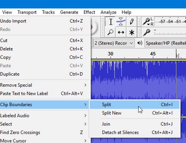 audacity for mac has some menus dimmed