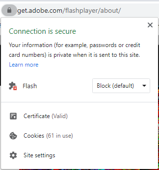 how do you unblock adobe flash player for a chrome extension