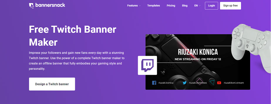 Design a twitch gaming banner, banner, twitter banner by