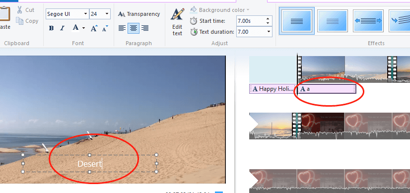 type the text for caption in the text box