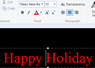 text format tab on the ribbon