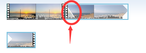 Movie Maker successfully adds a transition between clips