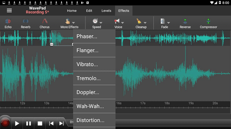 wavepad audio editor mac