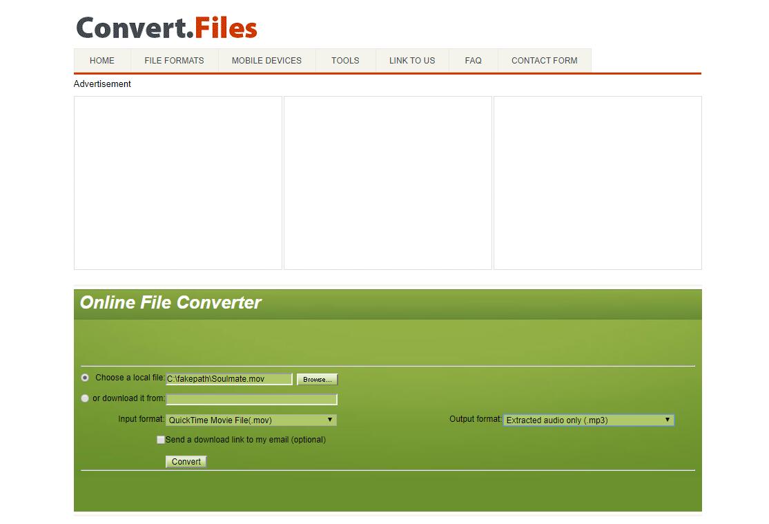 the interface of Convert.Files