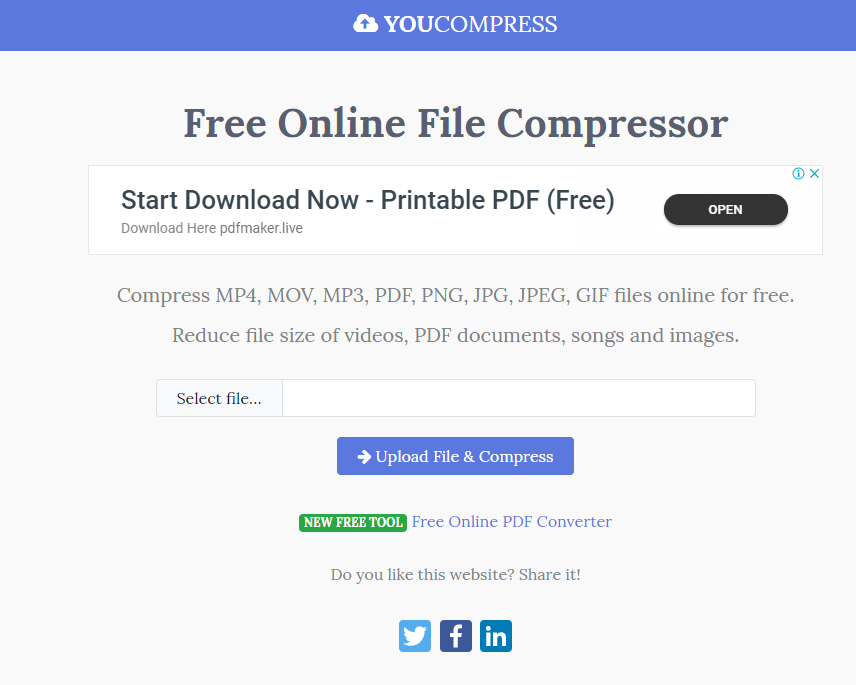 compress mp4 file free