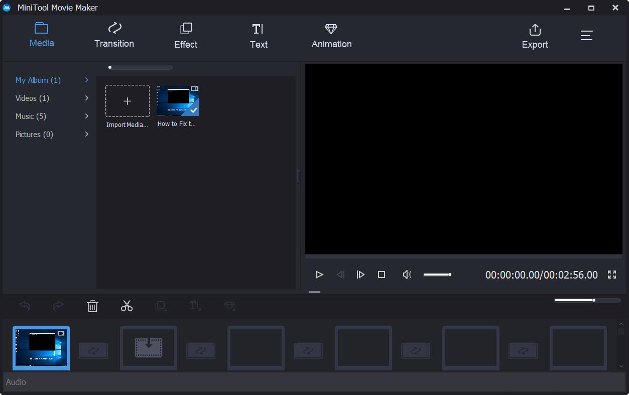 import video files to MiniTool Movie Maker