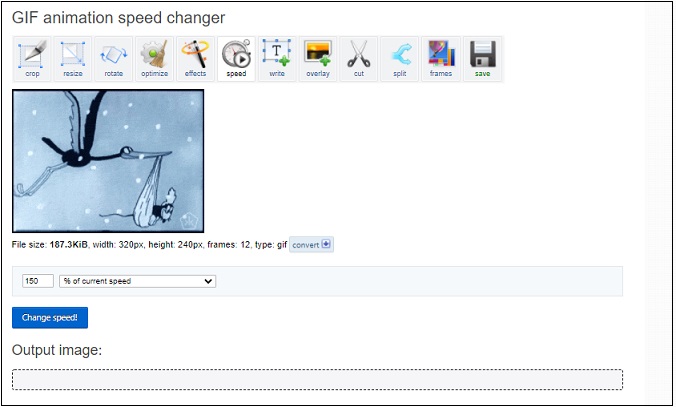 Tool for adjusting GIF animation speed online. Make GIF images run