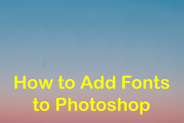 how to add fonts to Photoshop