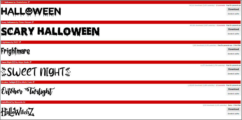 free halloween font for mac