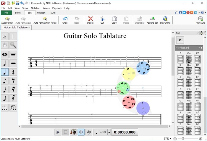 crescendo music notation software
