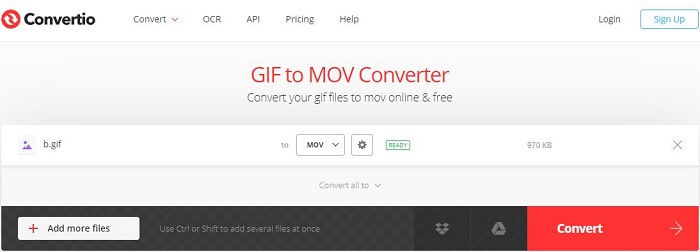 Conversor Online Gratuito de arquivos MOV para GIF