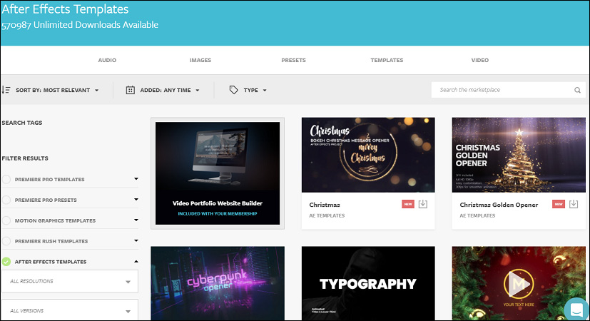 websites to download free after effects templates