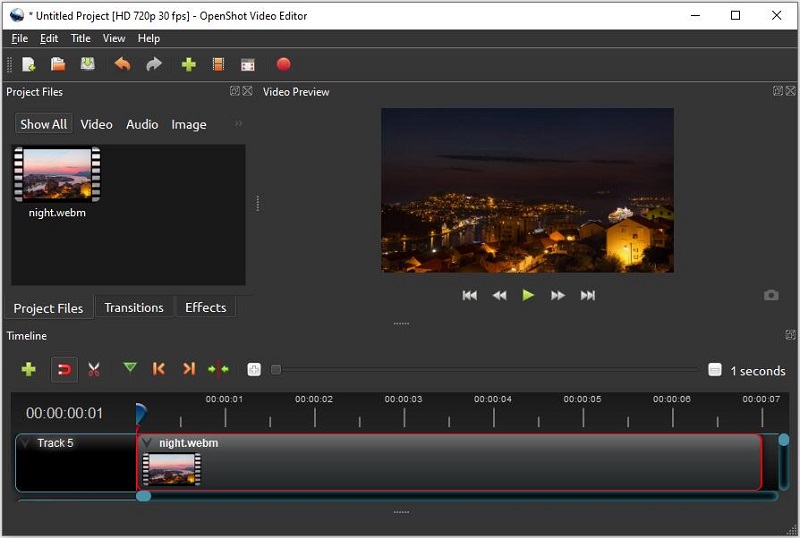 openshot video editor reverse video