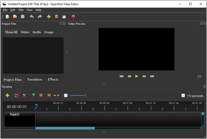 openshot video editor fade between images