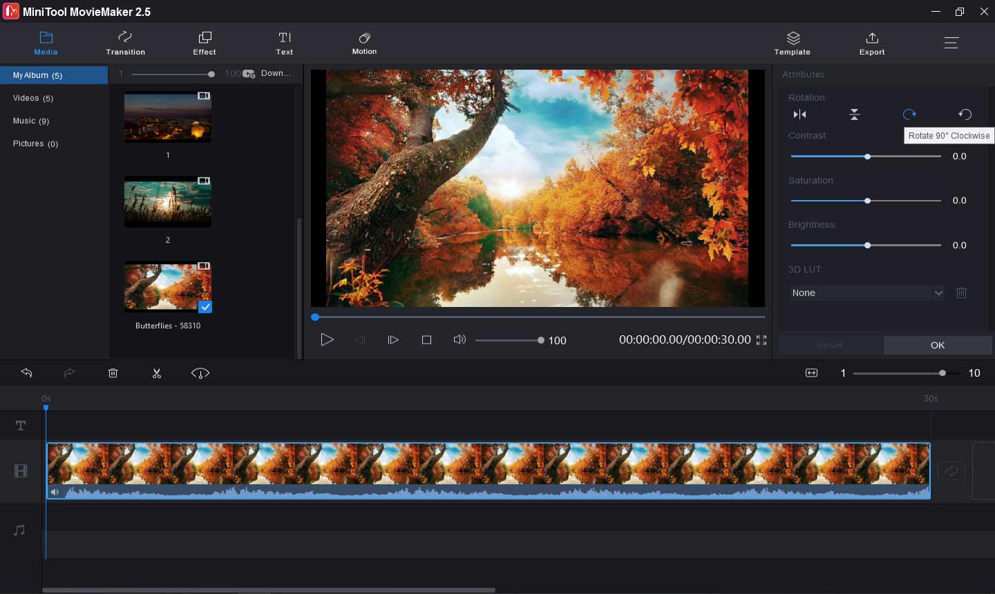 imovie vertical video rotate