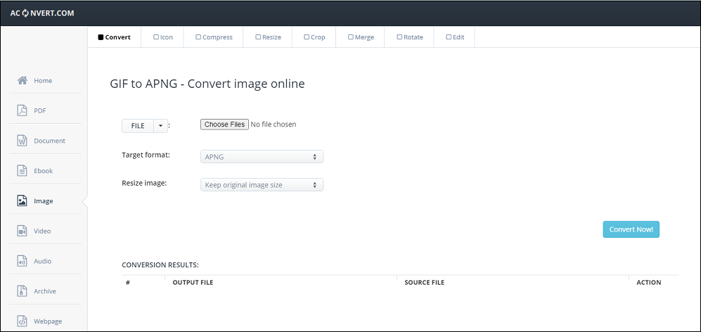 How to convert GIF to APNG (animated PNG)