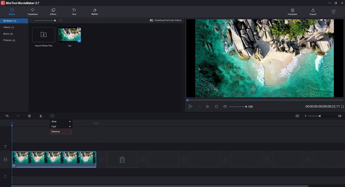 how to reverse video imovie