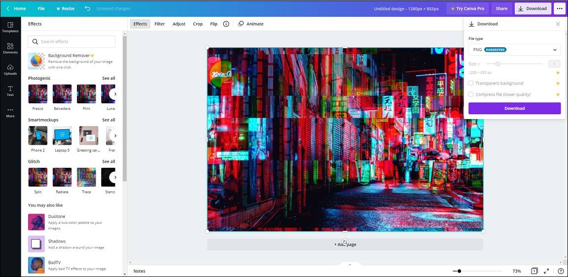 Free Online GIF Maker with Glitch Effect: MOSH