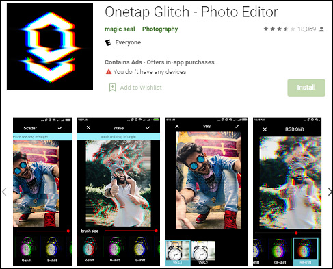 Onetap Glitch - Photo Editor
