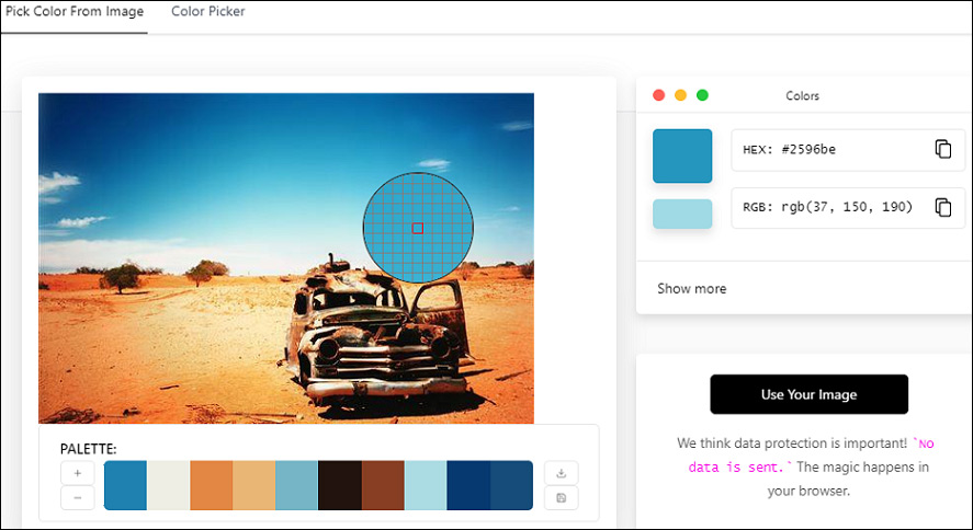 color picker tool online from image