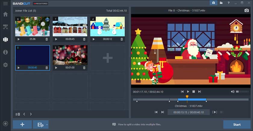merge MKV files with Bandicut