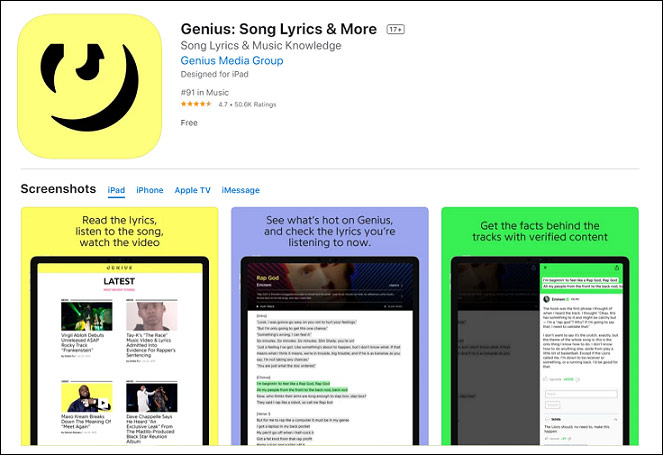 Genius — Song Lyrics Finder - Apps on Google Play