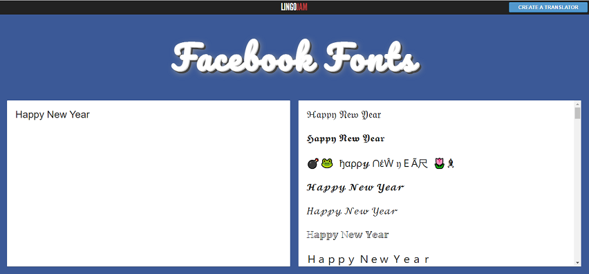 fancy font generator lingojam