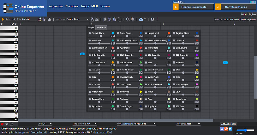 Instrument Options - Online Sequencer Wiki