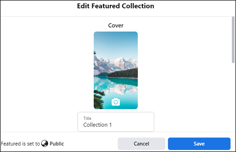 save the Featured photo collection