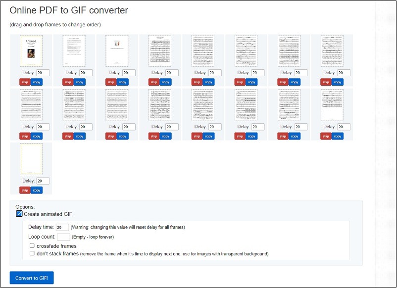 Free PDF to GIF Converter