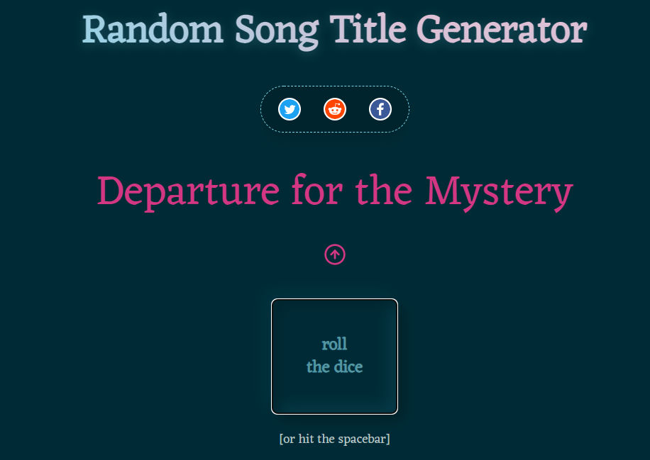 random song generator wheel