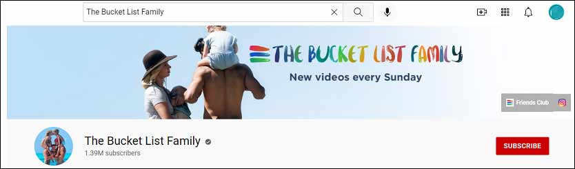 The Bucket List Family on YouTube