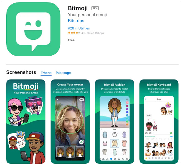 Bitmoji on the App Store