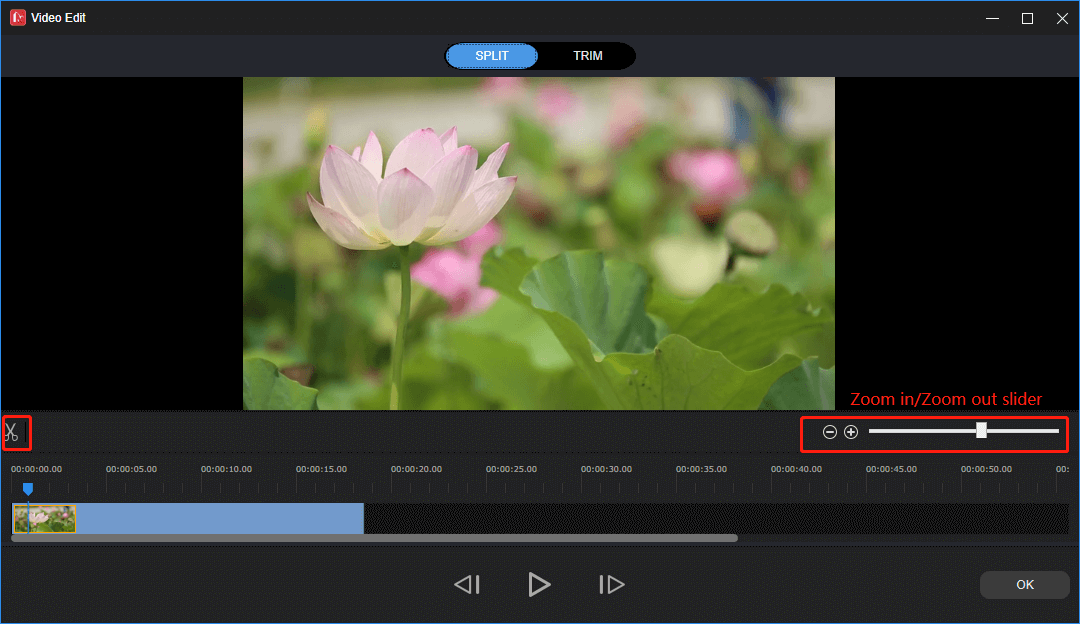 split a video with MiniTool MovieMaker