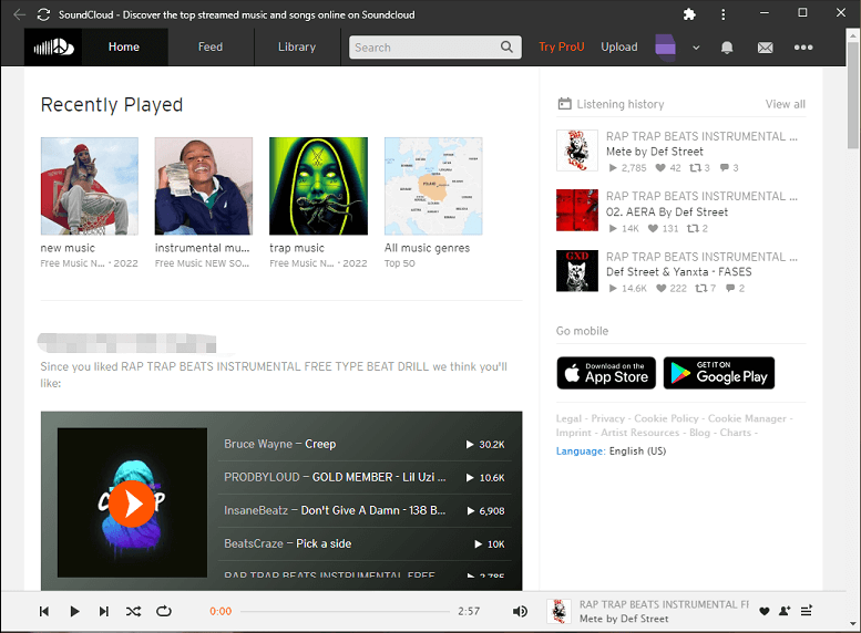 SoundCloud Desktop Player