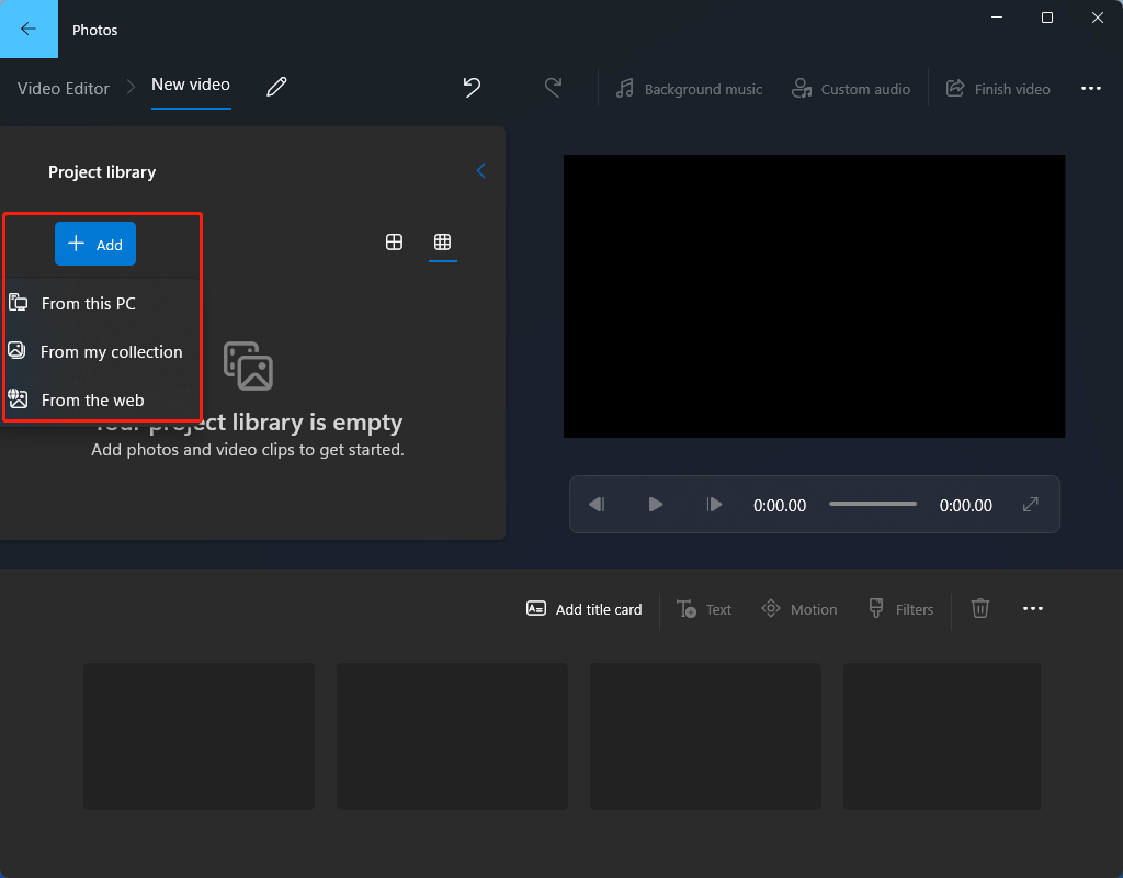 default video editor in windows 11