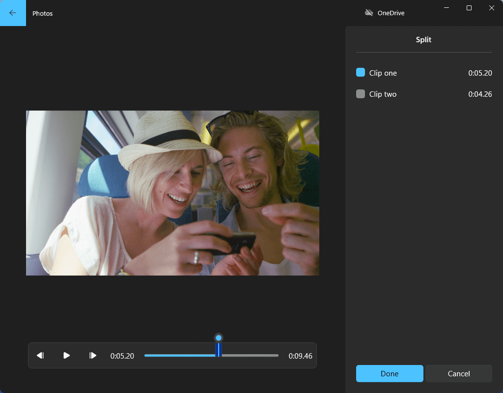 split a video in Video Editor