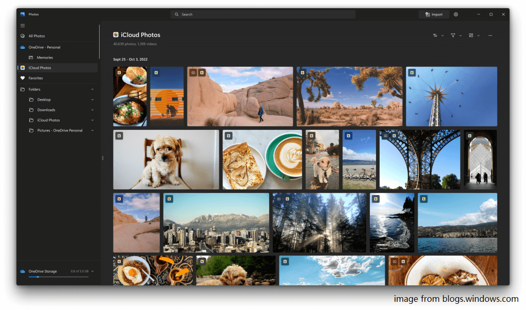 iCloud Photos in Microsoft Photos