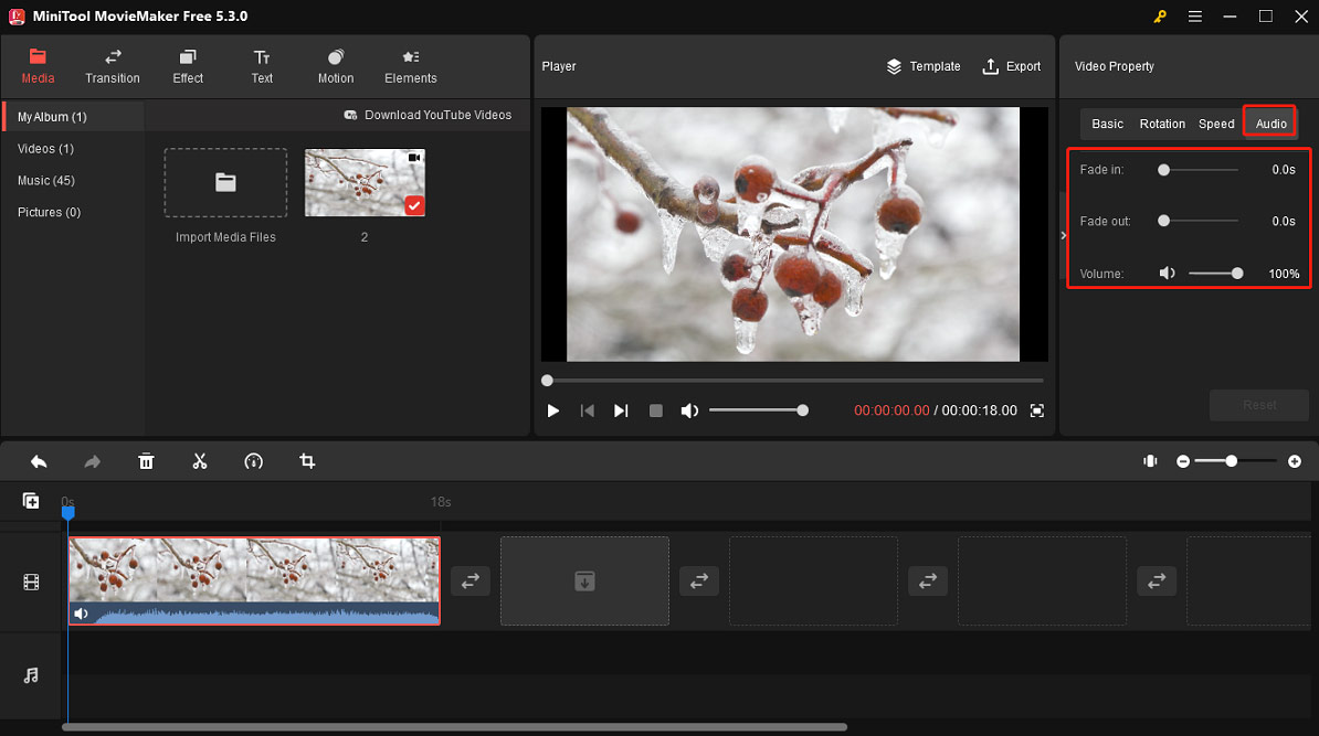 edit audio in the video