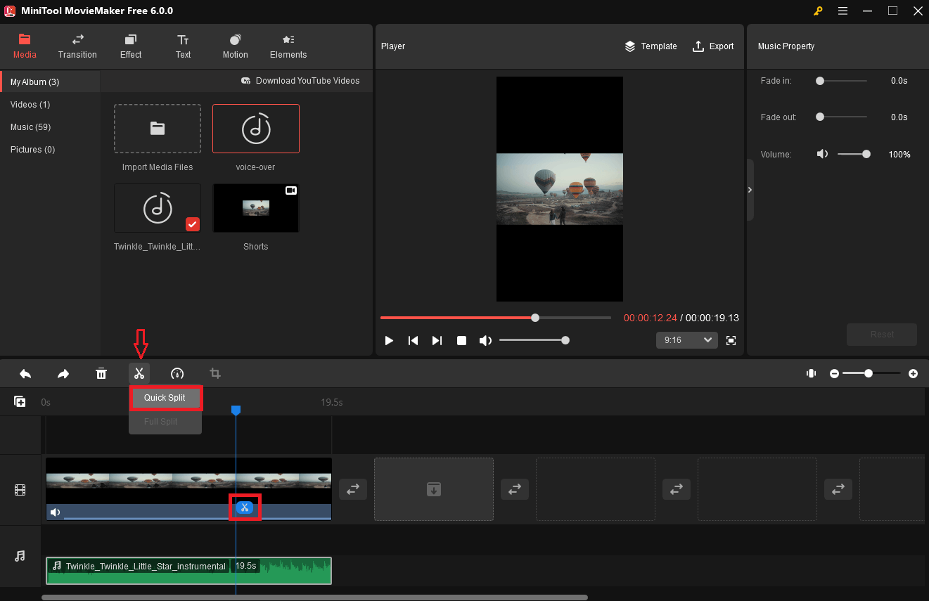audio splitting