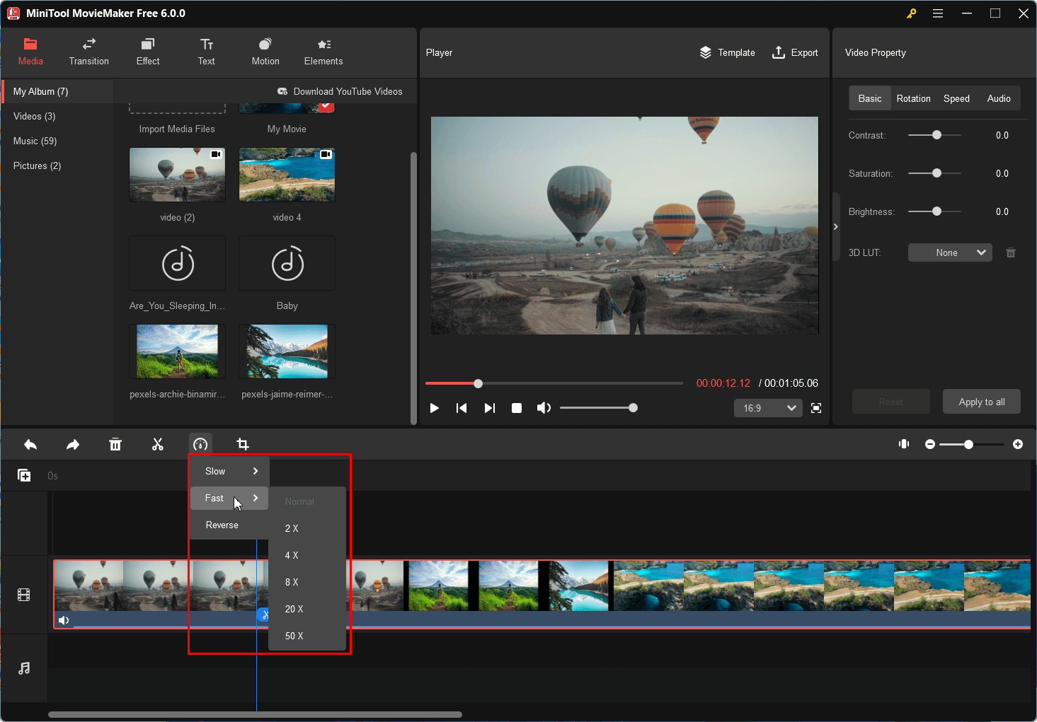 speed up a video